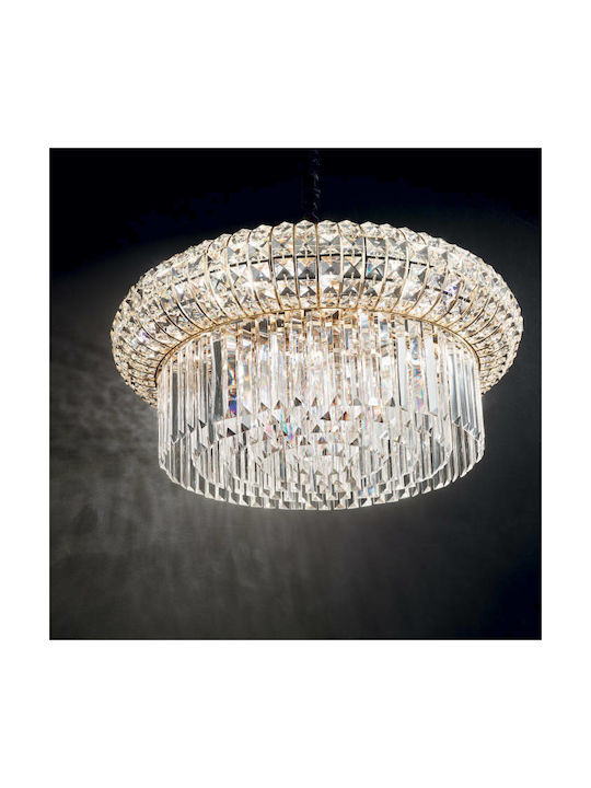 Ideal Lux Nabucco Πολυέλαιος 12xE14 Ø60cm με Κρύσταλλα Χρυσός 237794 - second view